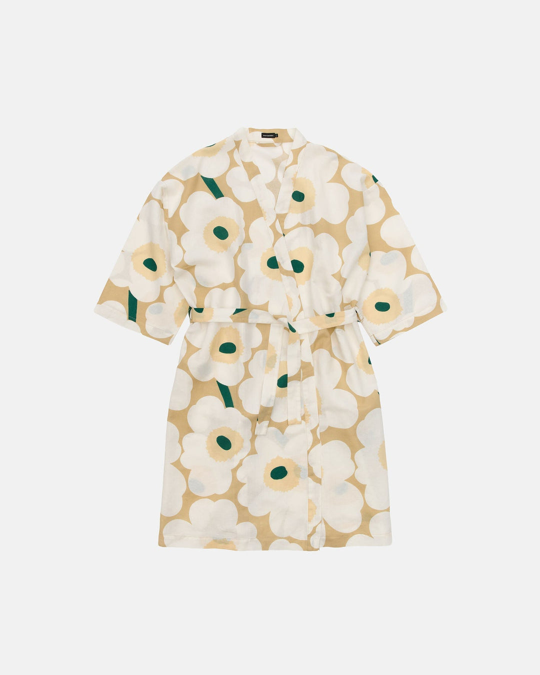 Unikko Morning gown - Beige / Green