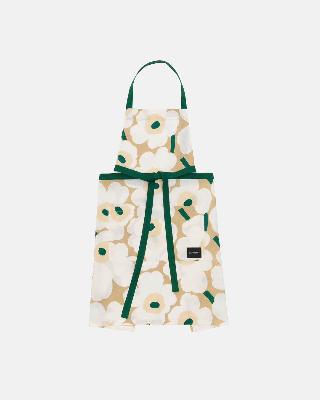 Pieni Unikko Apron - Beige  / Green