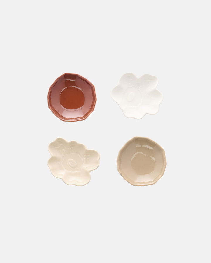 Unikko & Kivet Small Shaped Plates : 4 pcs set