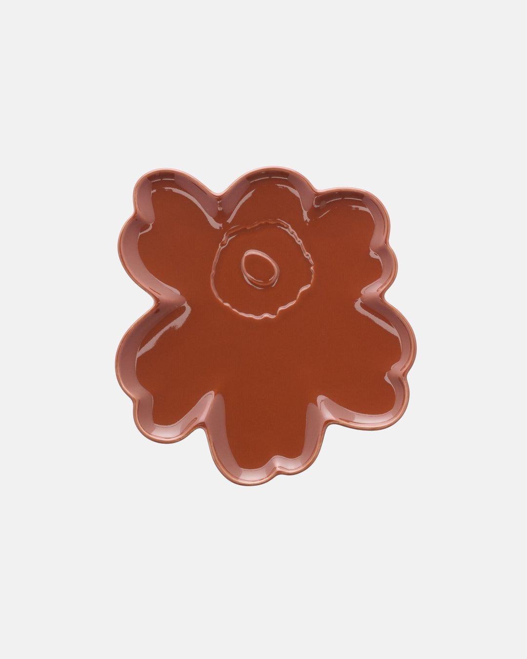 Unikko Shaped plate 20 cm - Umber