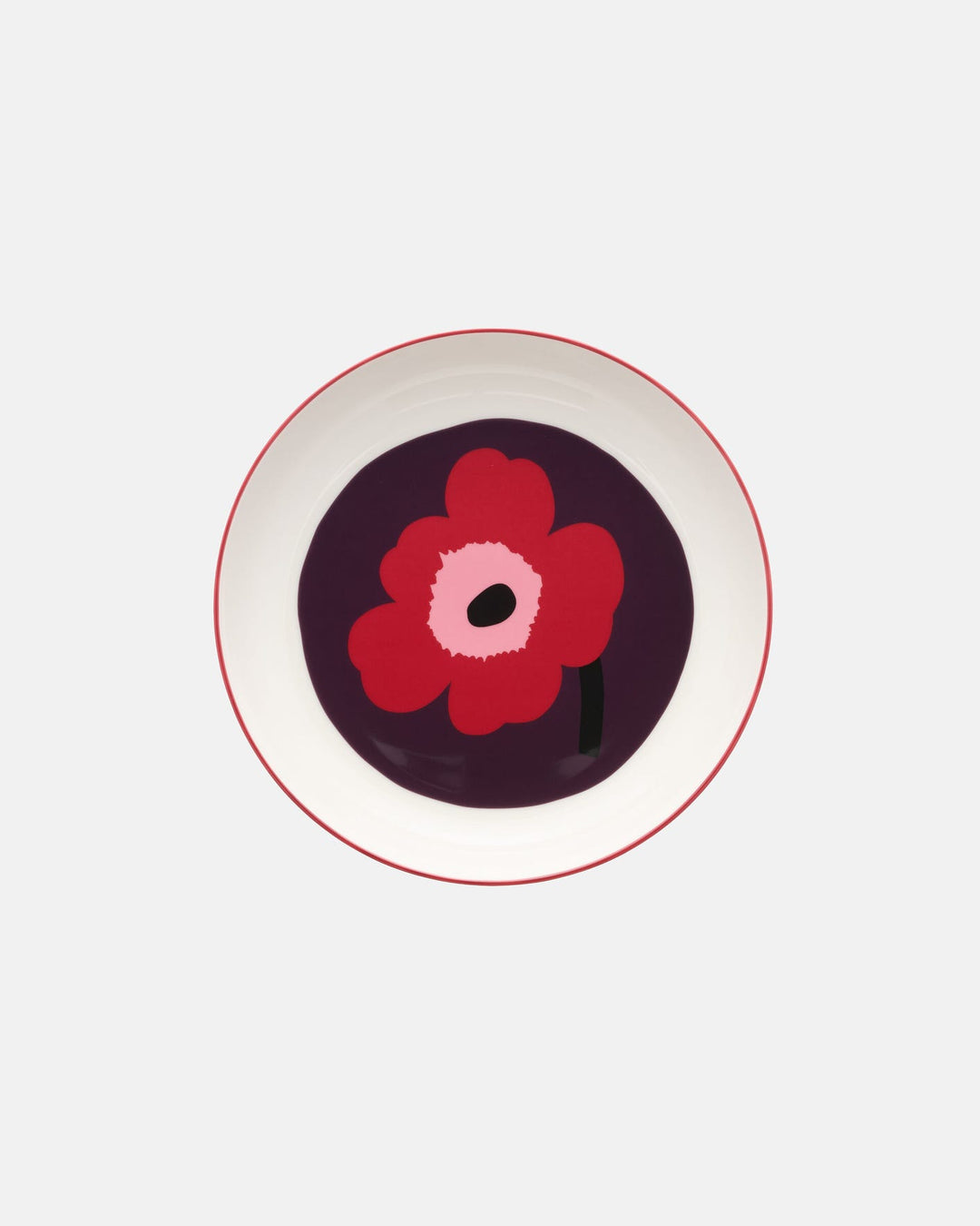 Unikko Large Deep Plate  20.5 cm - plum