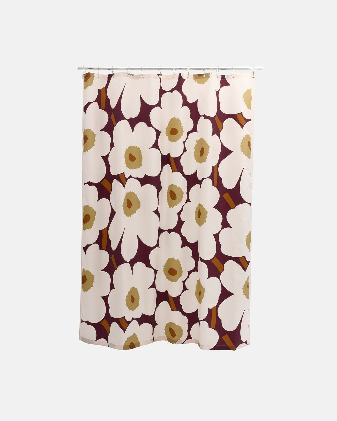 Unikko Shower Curtain - Maroon