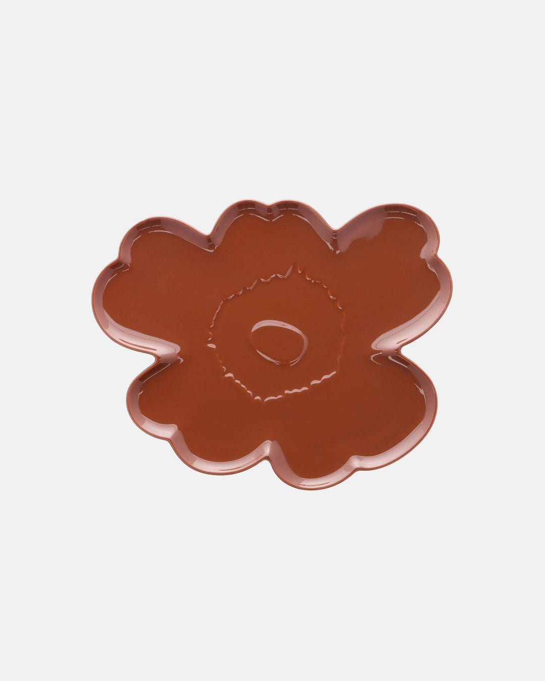 unikko shaped serving platter 32 cm - umber