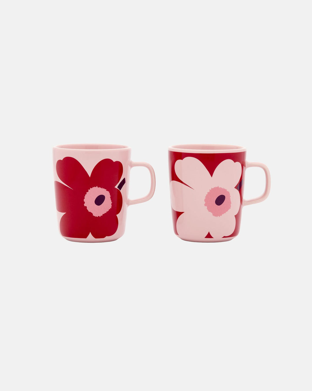 Juhla Unikko Mug 2.5 dl / 2 pc set - Pink / Red