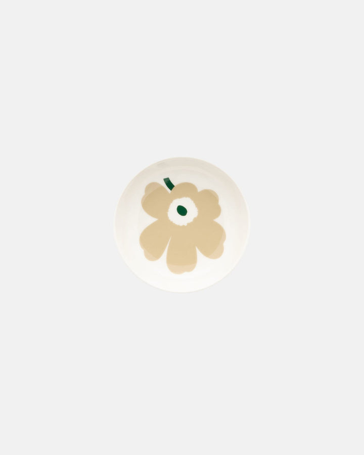 Unikko Extra Small Deep Plate 9cm - Beige / Green