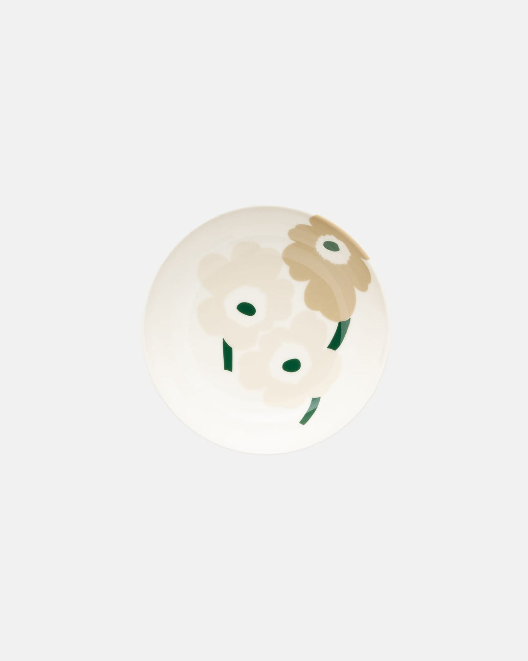 Unikko Medium Deep Plate 16 cm - Beige/ Green