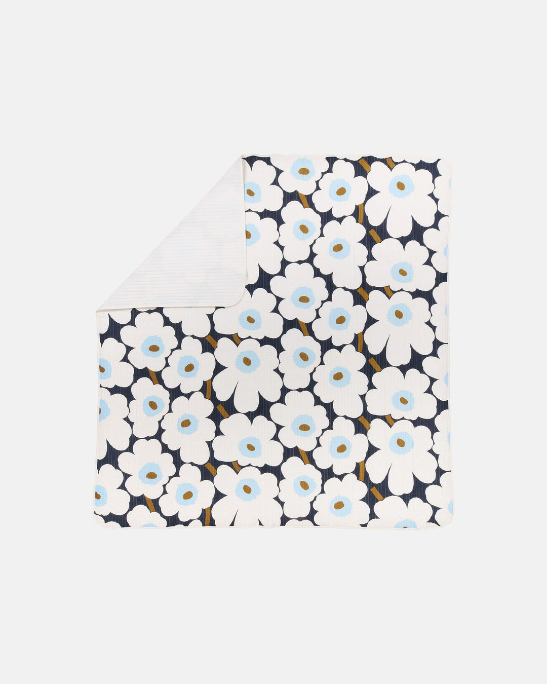 unikko quilted bedspread euro queen - Navy