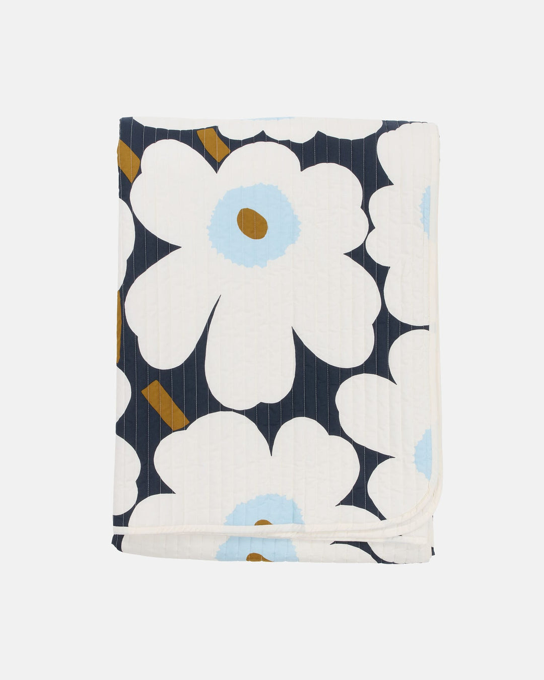 unikko quilted bedspread euro queen - Navy