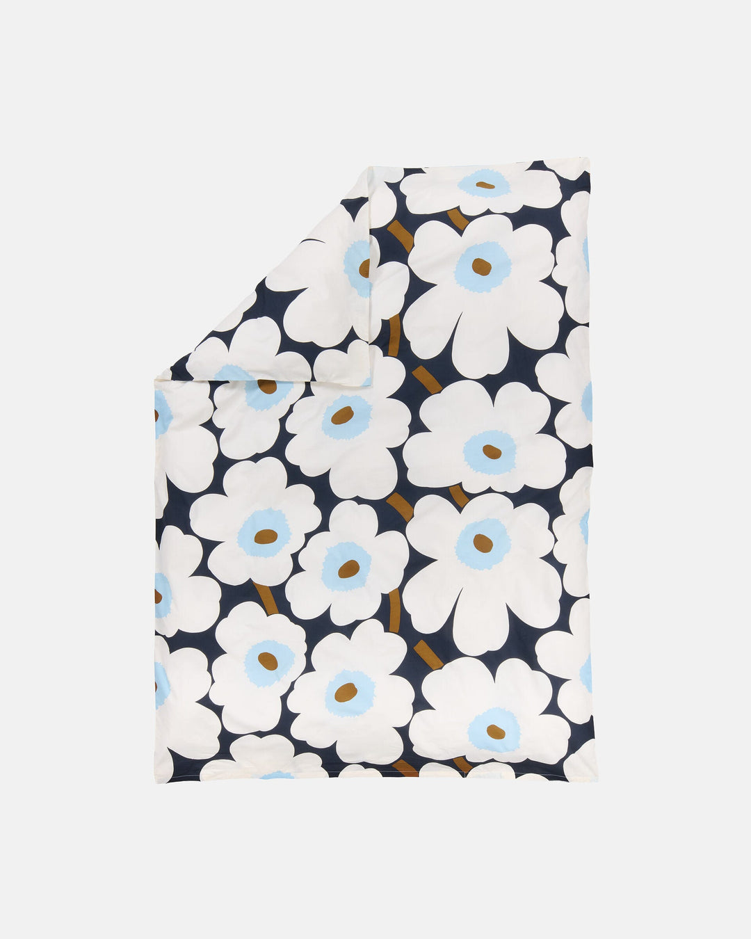 Unikko Euro Duvet Cover Twin - Navy