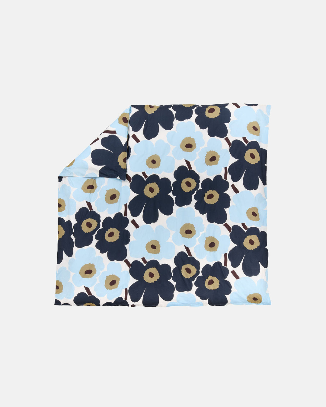 Unikko Euro Duvet Cover Queen - Navy