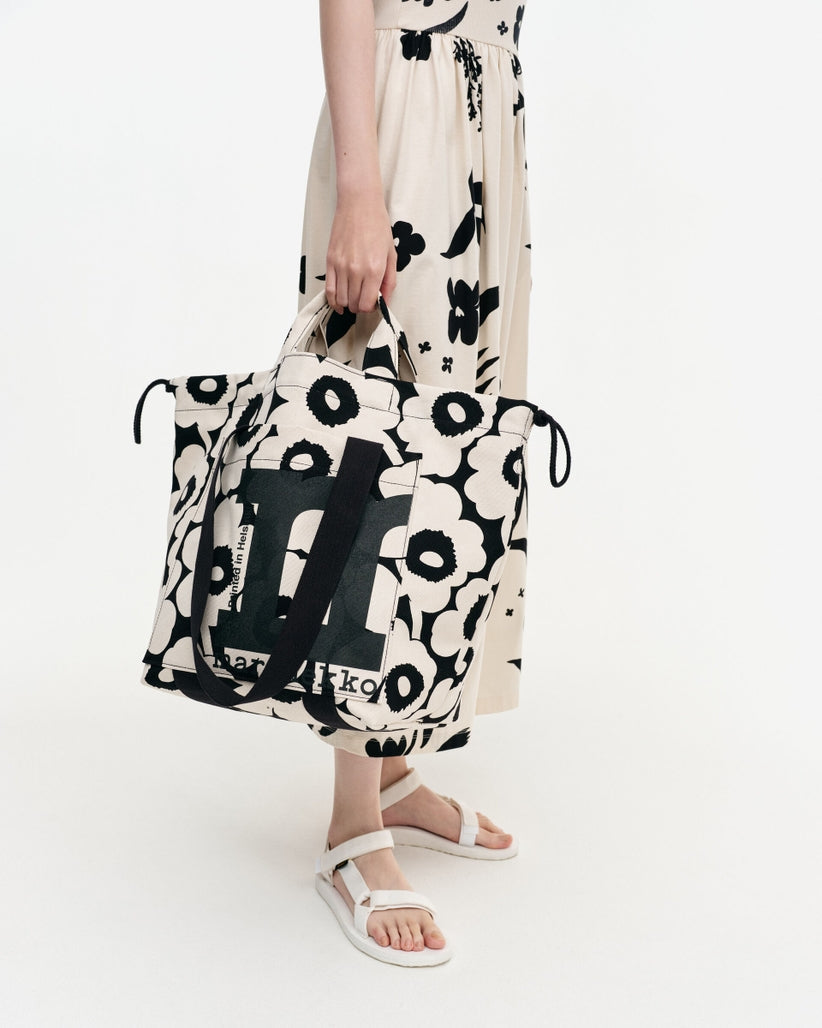 mono city tote unikko black - shoulder bag