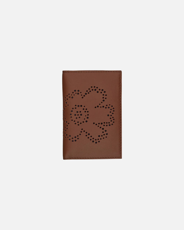 imprint fold wallet unikko - brown and black