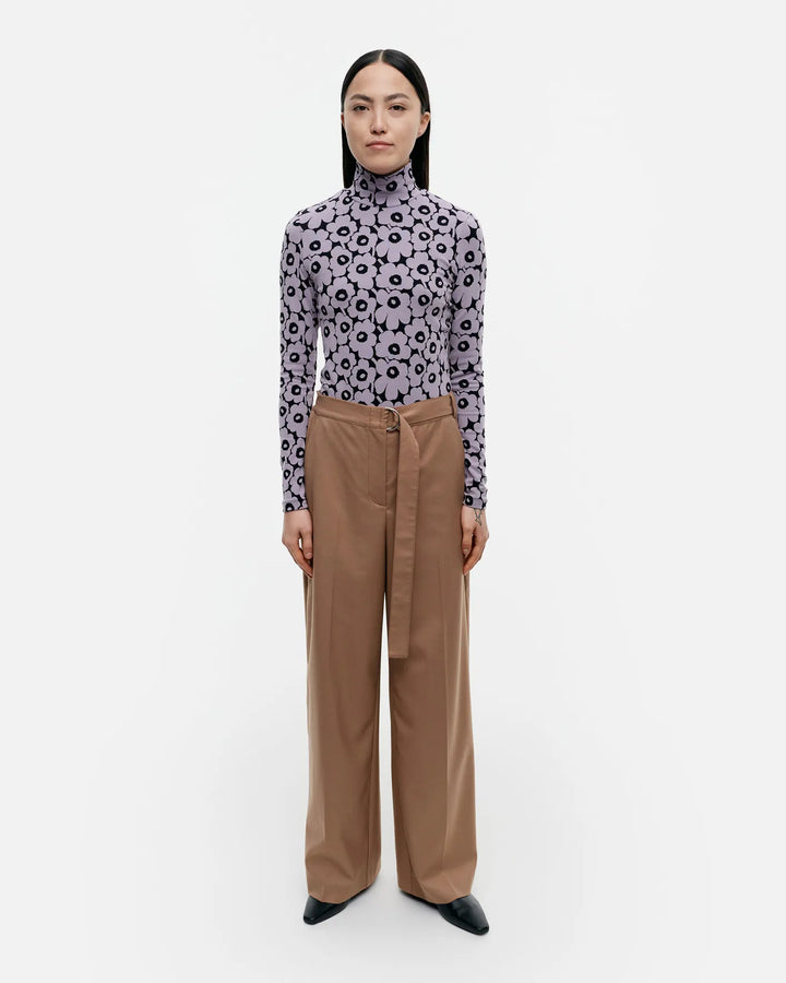 palmetti solid wool mix trousers