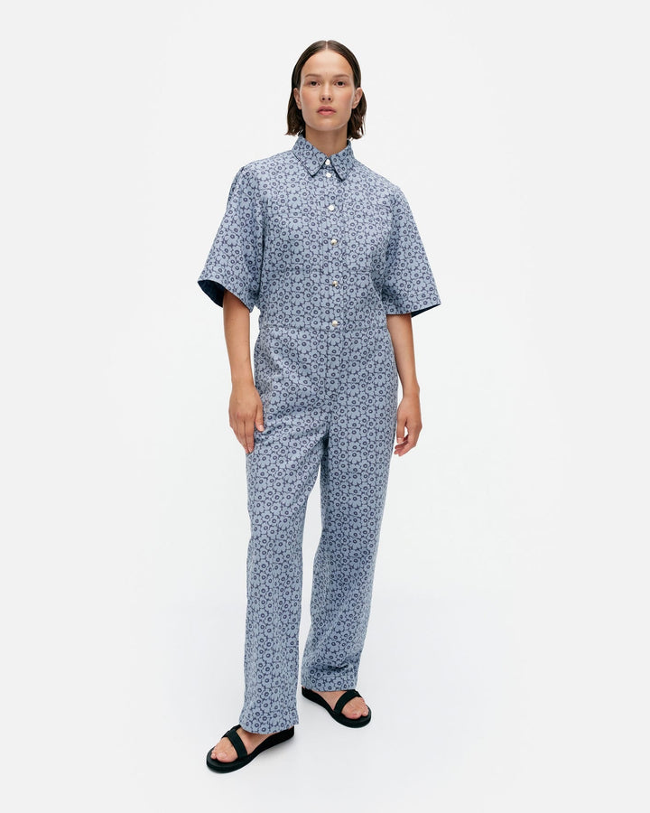 kukkein unikko - cotton overall - blue