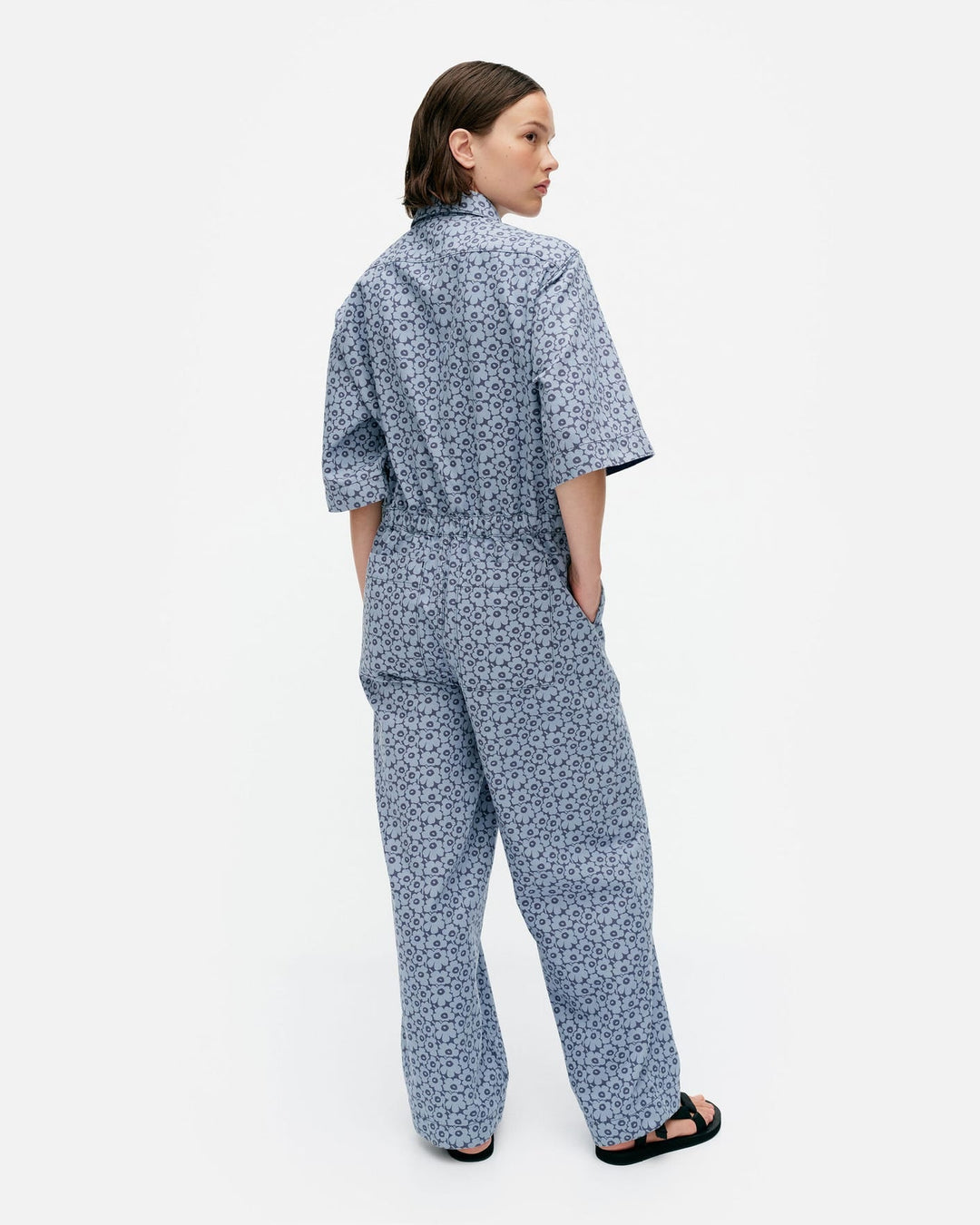 kukkein unikko - cotton overall - blue