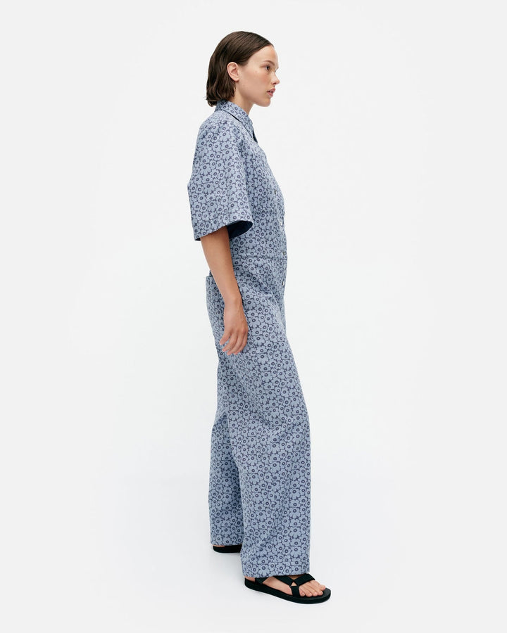 kukkein unikko - cotton overall - blue