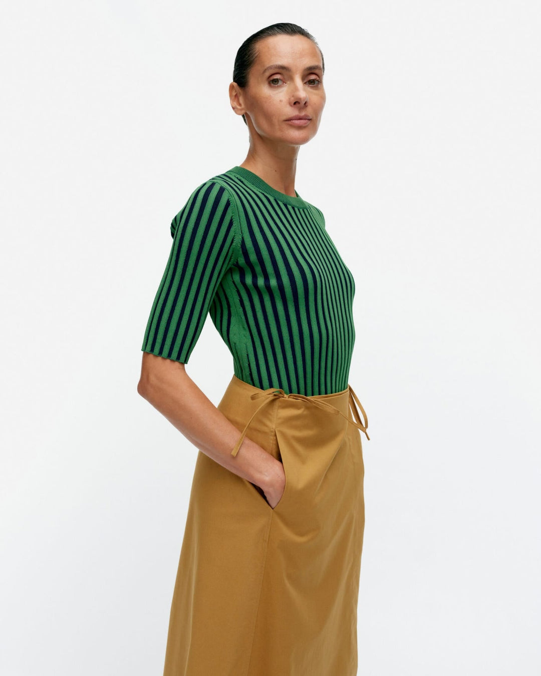 raate solid - cotton wrap skirt