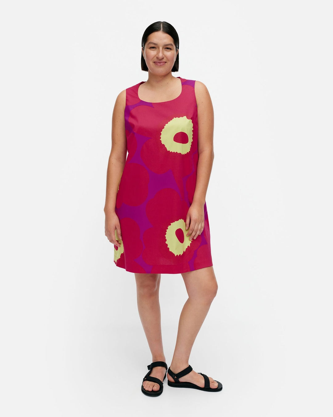 kestit unikko - cotton dress - fuchsia