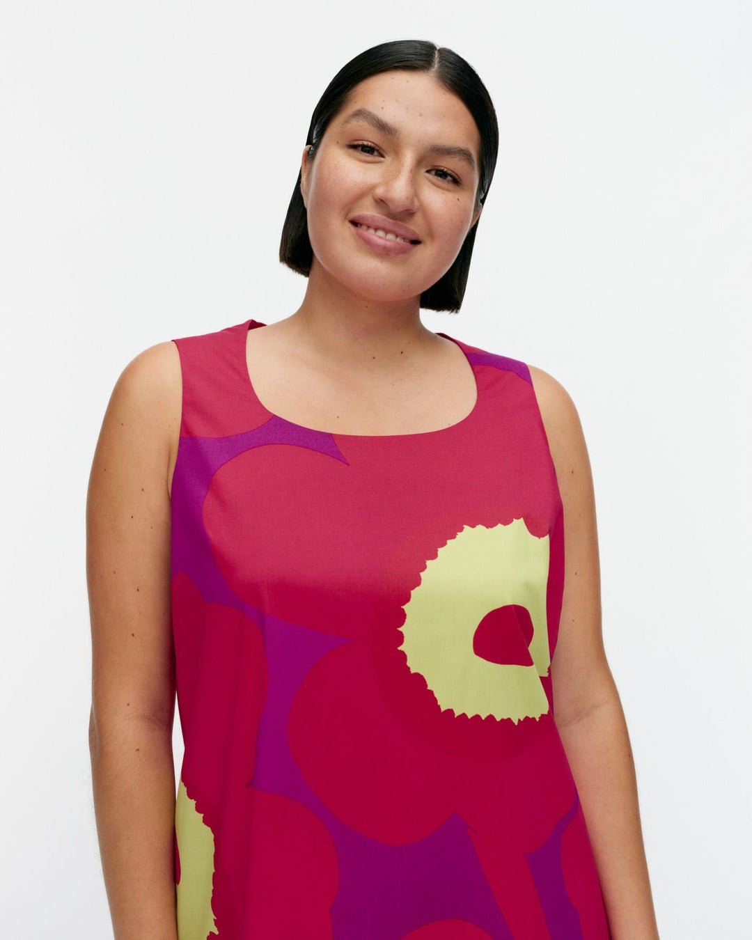 kestit unikko - cotton dress - fuchsia