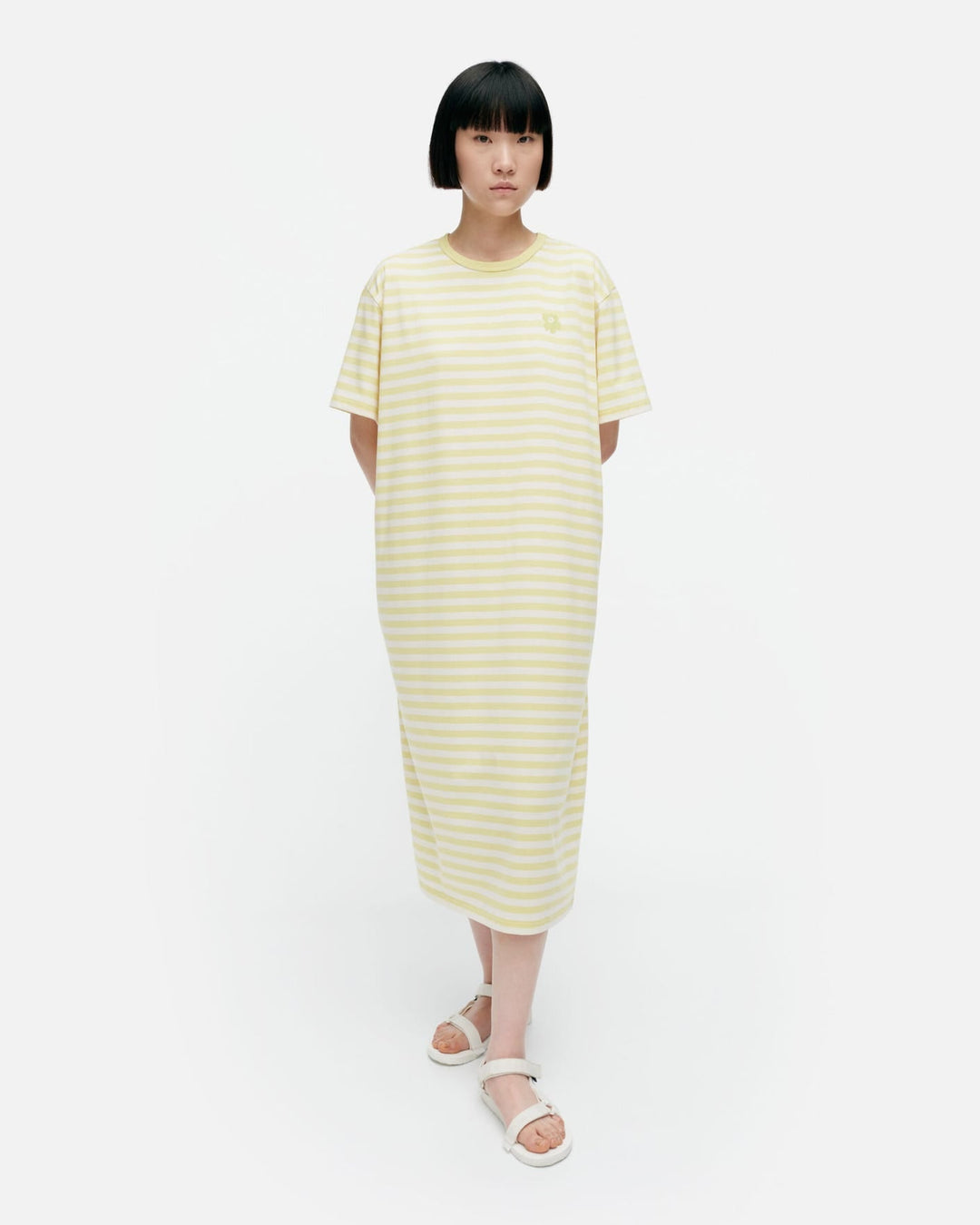 tasaraita oversized - jersey dress - yellow