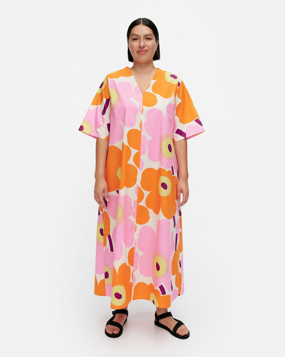 kellotus unikko cotton poplin dress