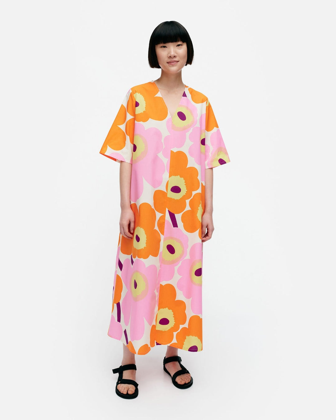 kellotus unikko cotton poplin dress