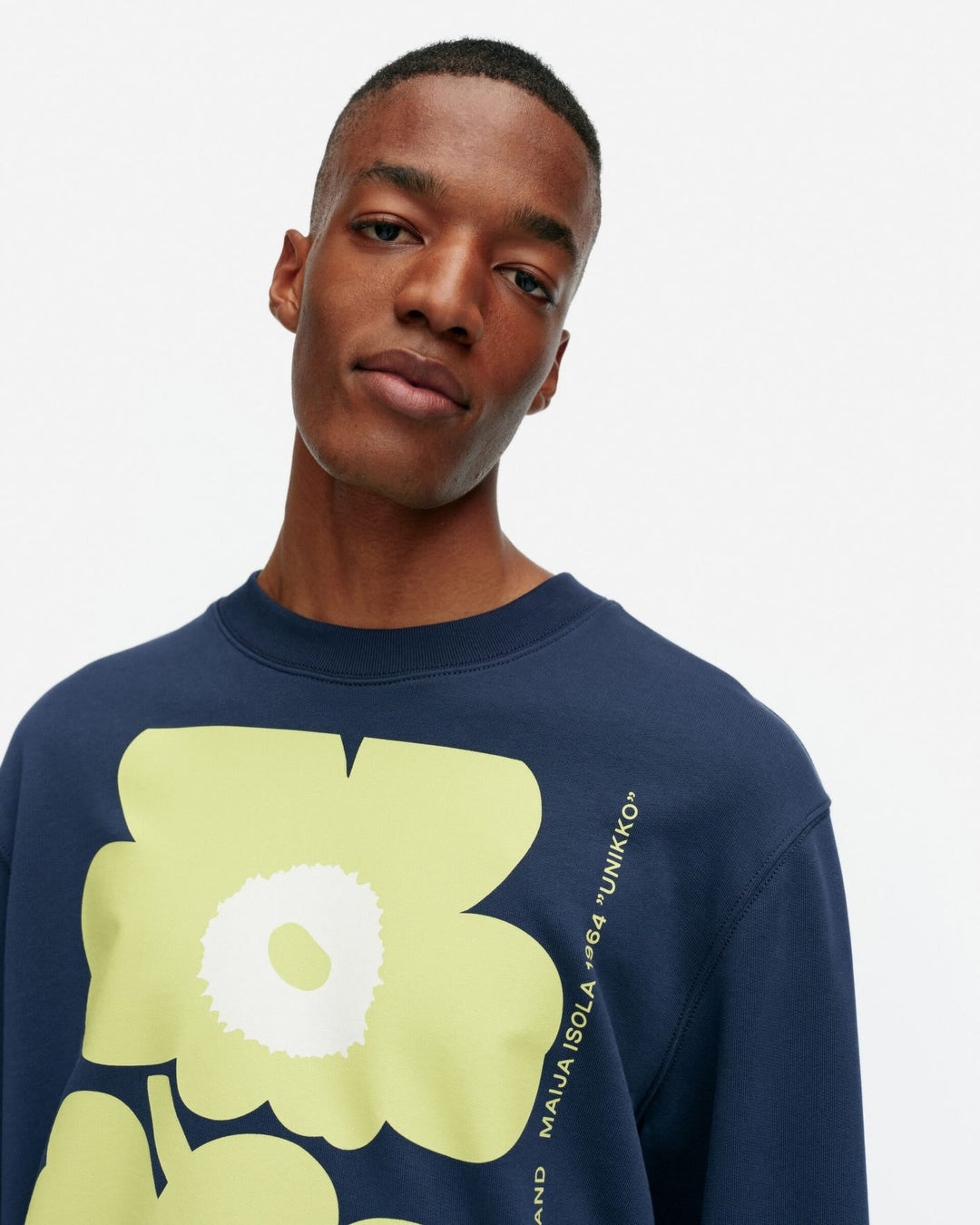 loisto unikko placement sweatshirt - blue