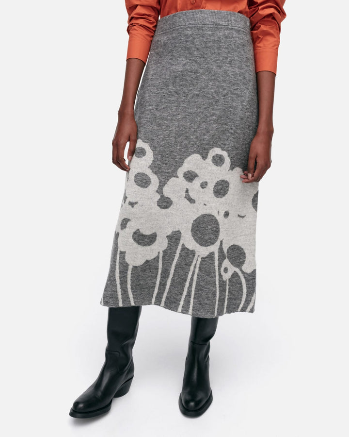 pieli lammet knitted wool skirt (S)