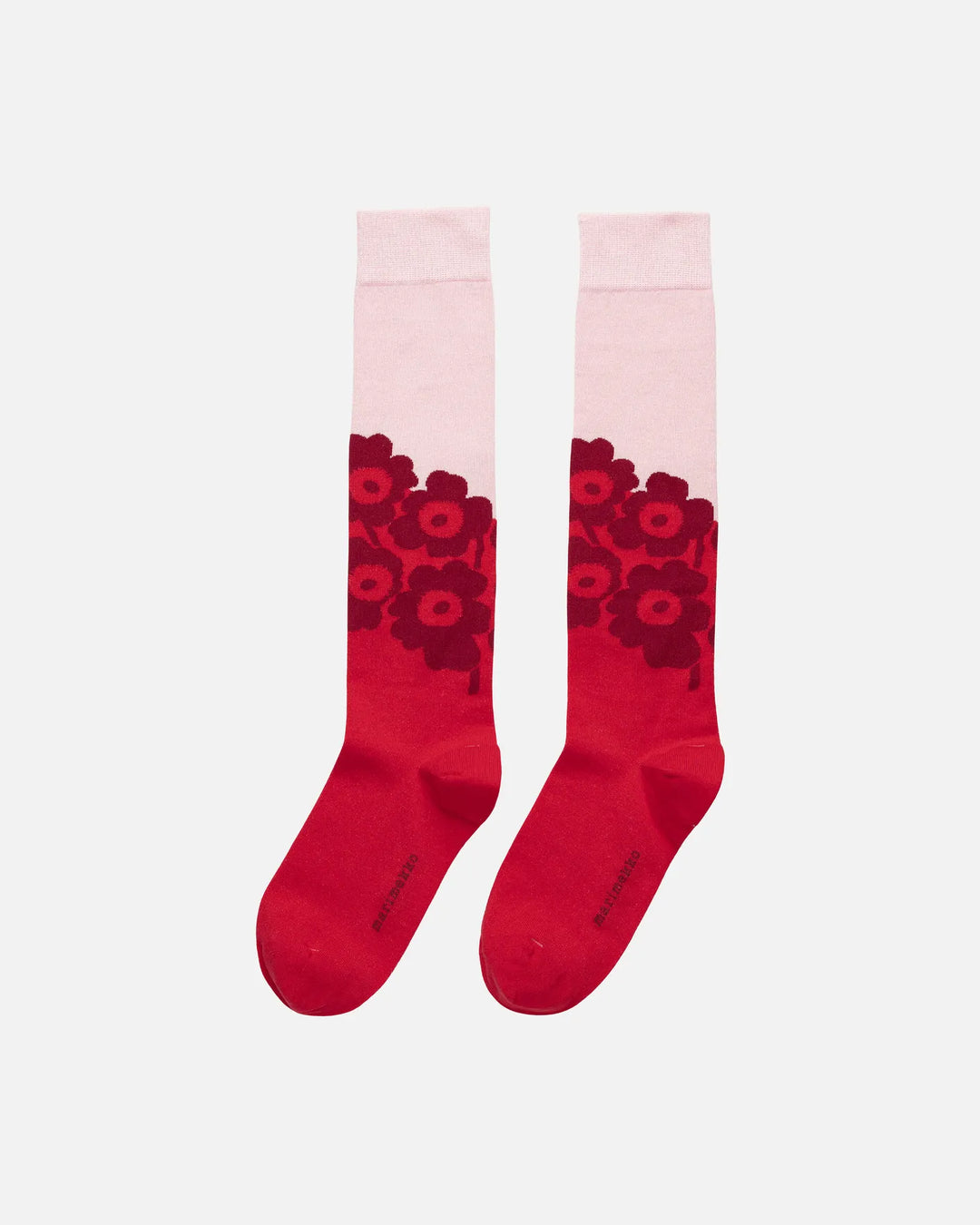 tarkkuus unikko knee-high socks - pink/red (34-36)