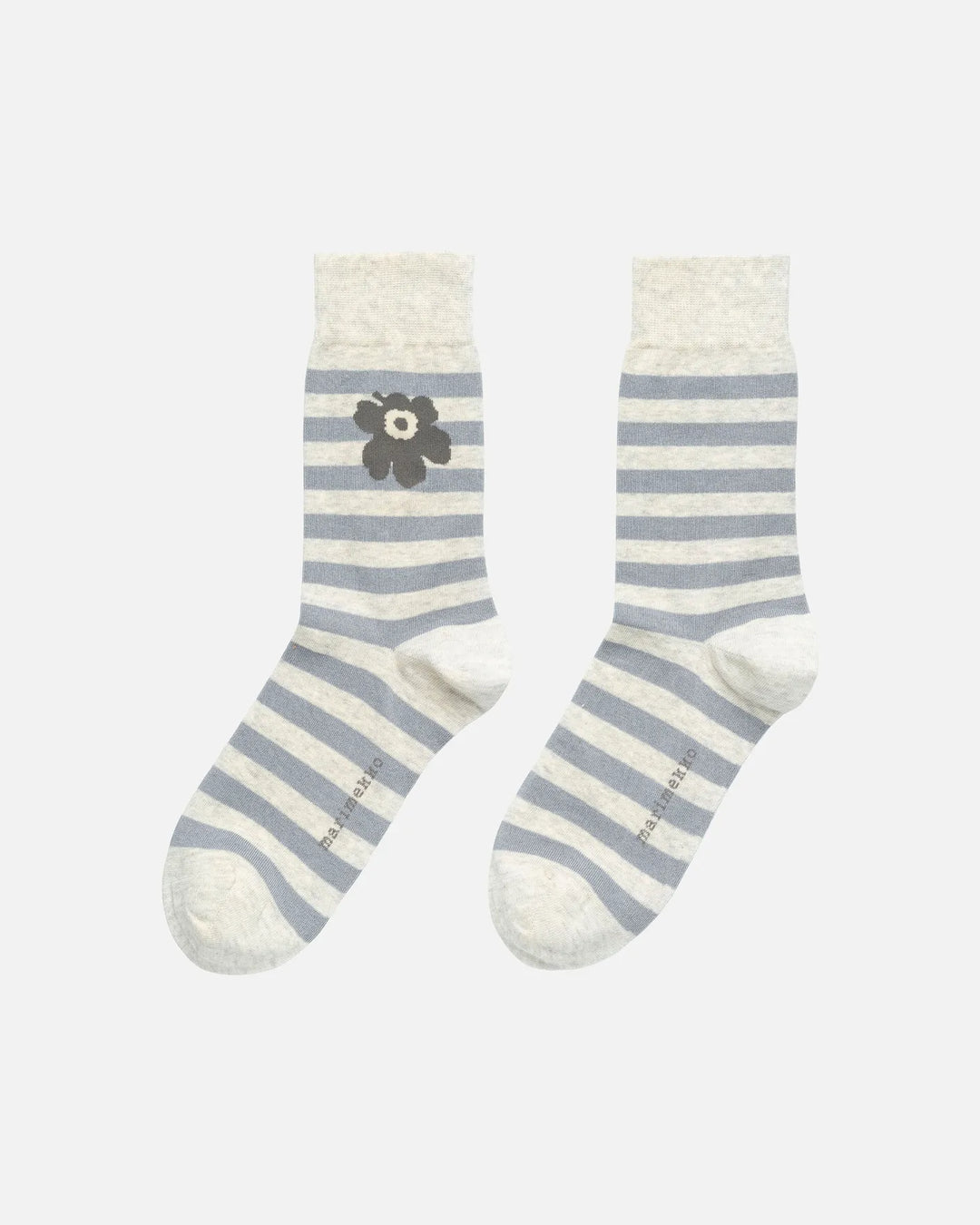 kasvaa tasaraita unikko one socks - grey