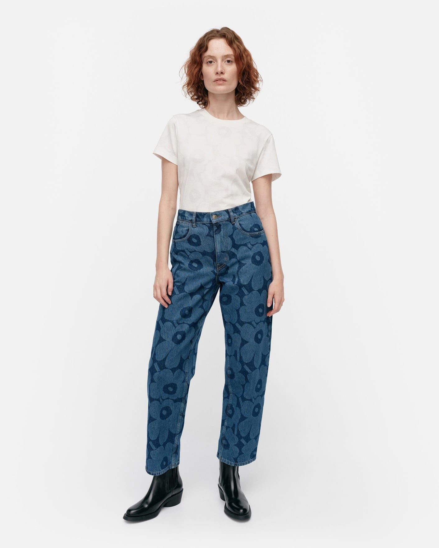 送料込【Marimekko】Maridenim Barrel Unikko ジーンズ maridenim barrel jeans unikko – Design House Vancouver