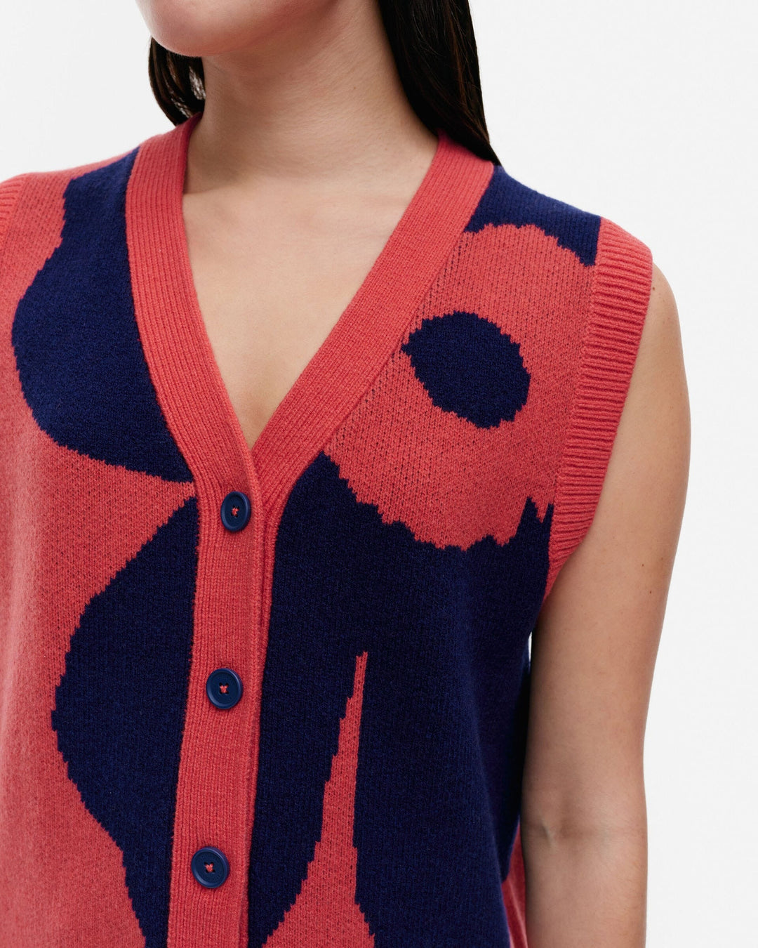 kioski jaava unikko knitted wool vest