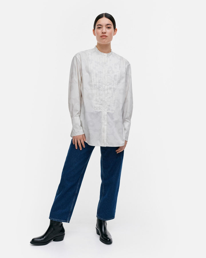 heti nokturno cotton poplin shirt - white