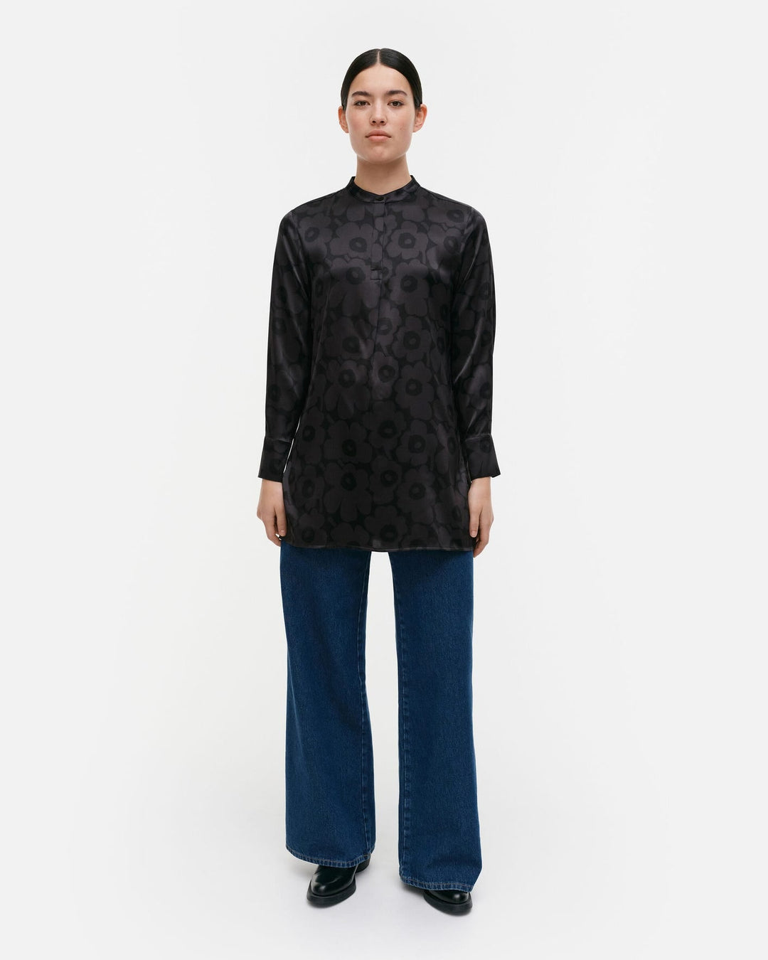 tiina unikko silk tunic - black