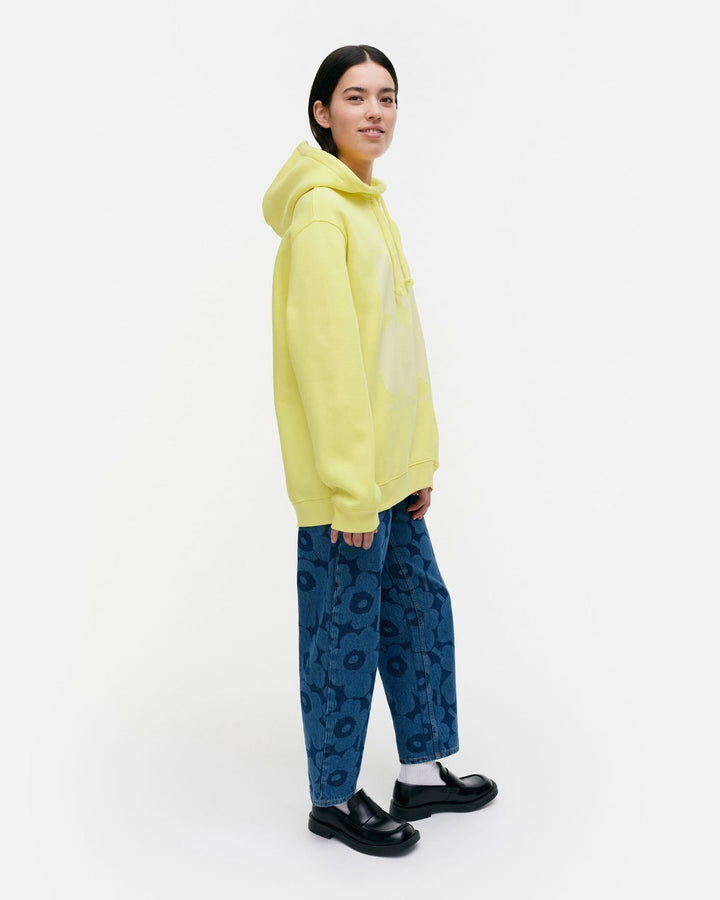 kioski luuppi unikko placement - hoodie - yellow