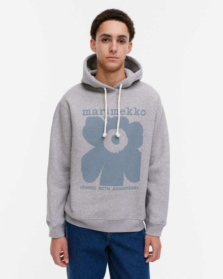 kioski luuppi ii unikko placement - hoodie - grey