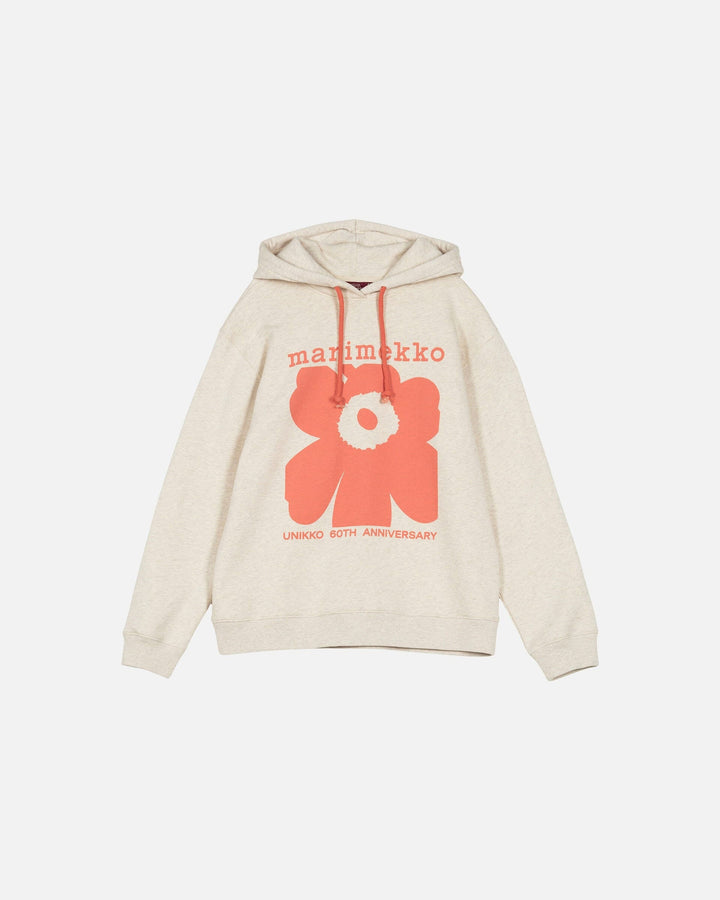 kioski luuppi ii unikko placement - hoodie - cream/coral