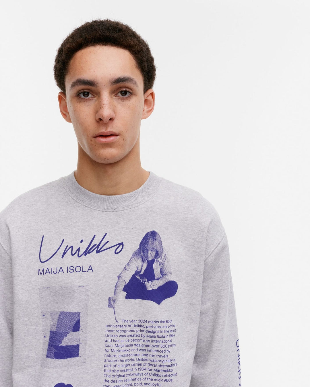 loisto unikko tribute placement - grey sweatshirt