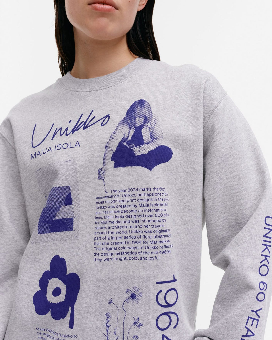 loisto unikko tribute placement - grey sweatshirt