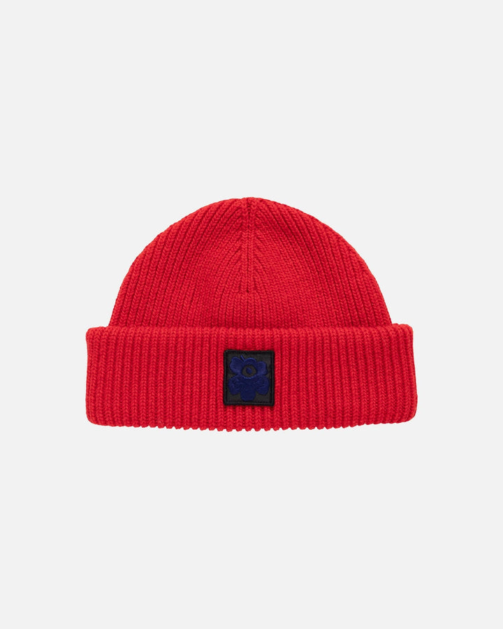 roihua solid knitted toque - red