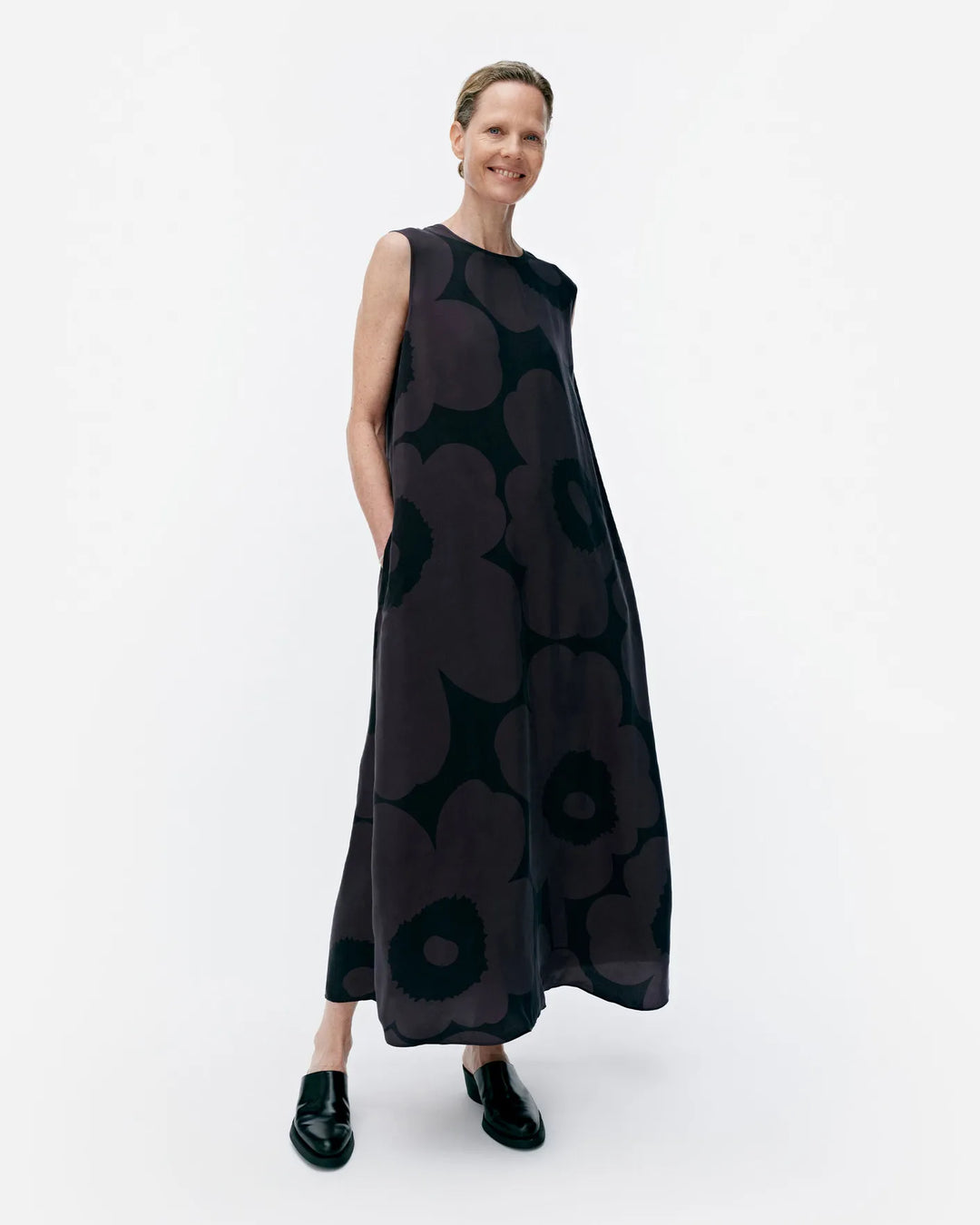 migot unikko black - cupro dress