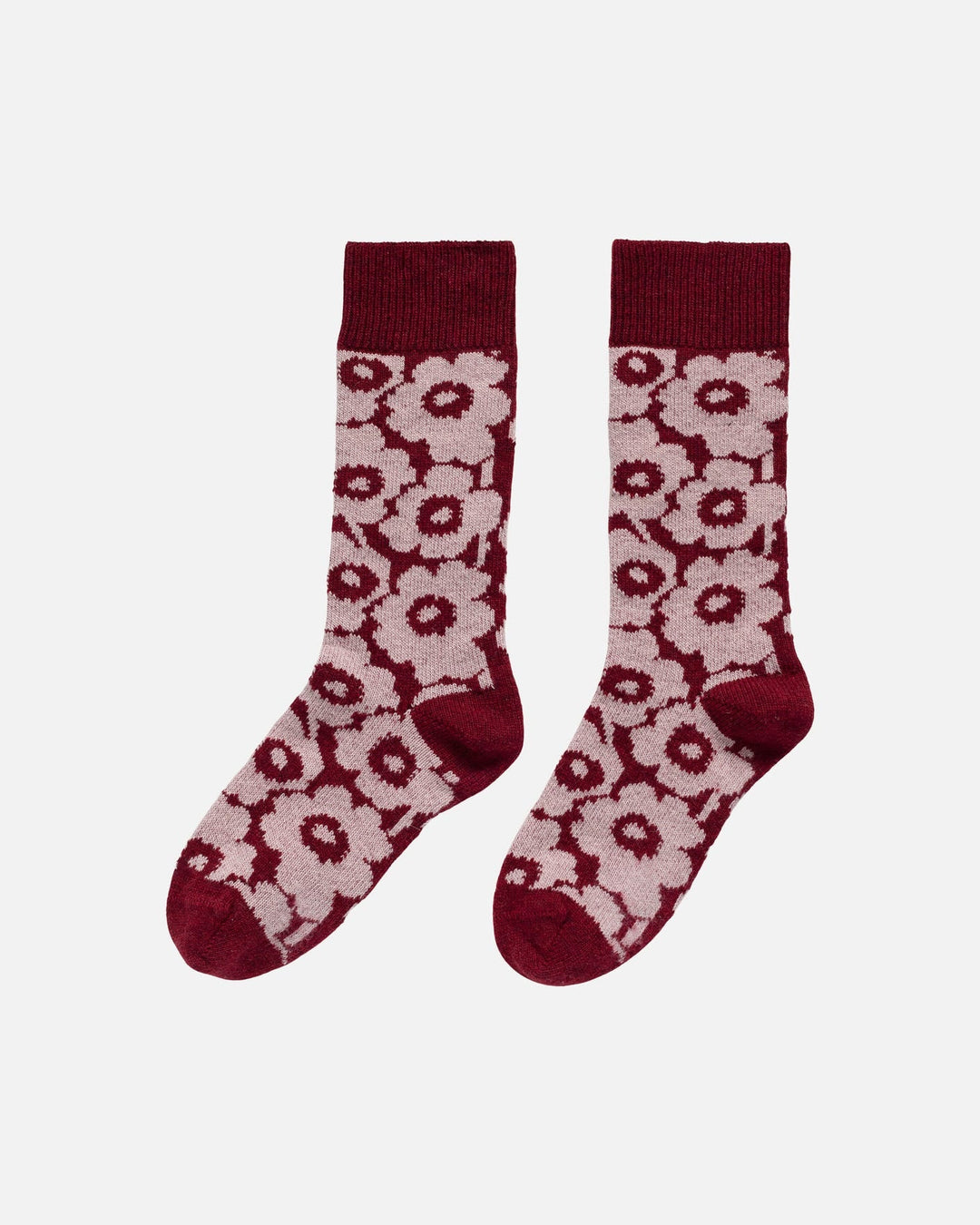 oras unikko wool socks - cranberry