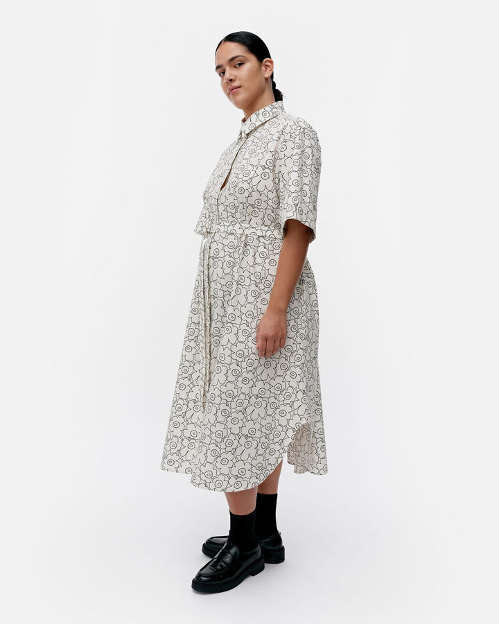 popliini piirto unikko dress