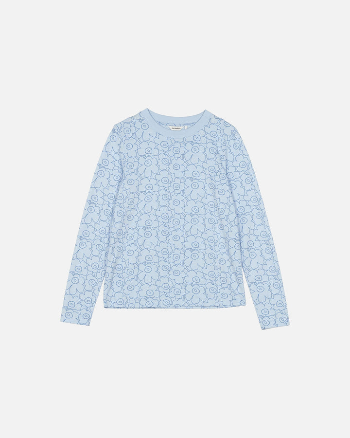 sekunti piirto unikko long-sleeve shirt - blue