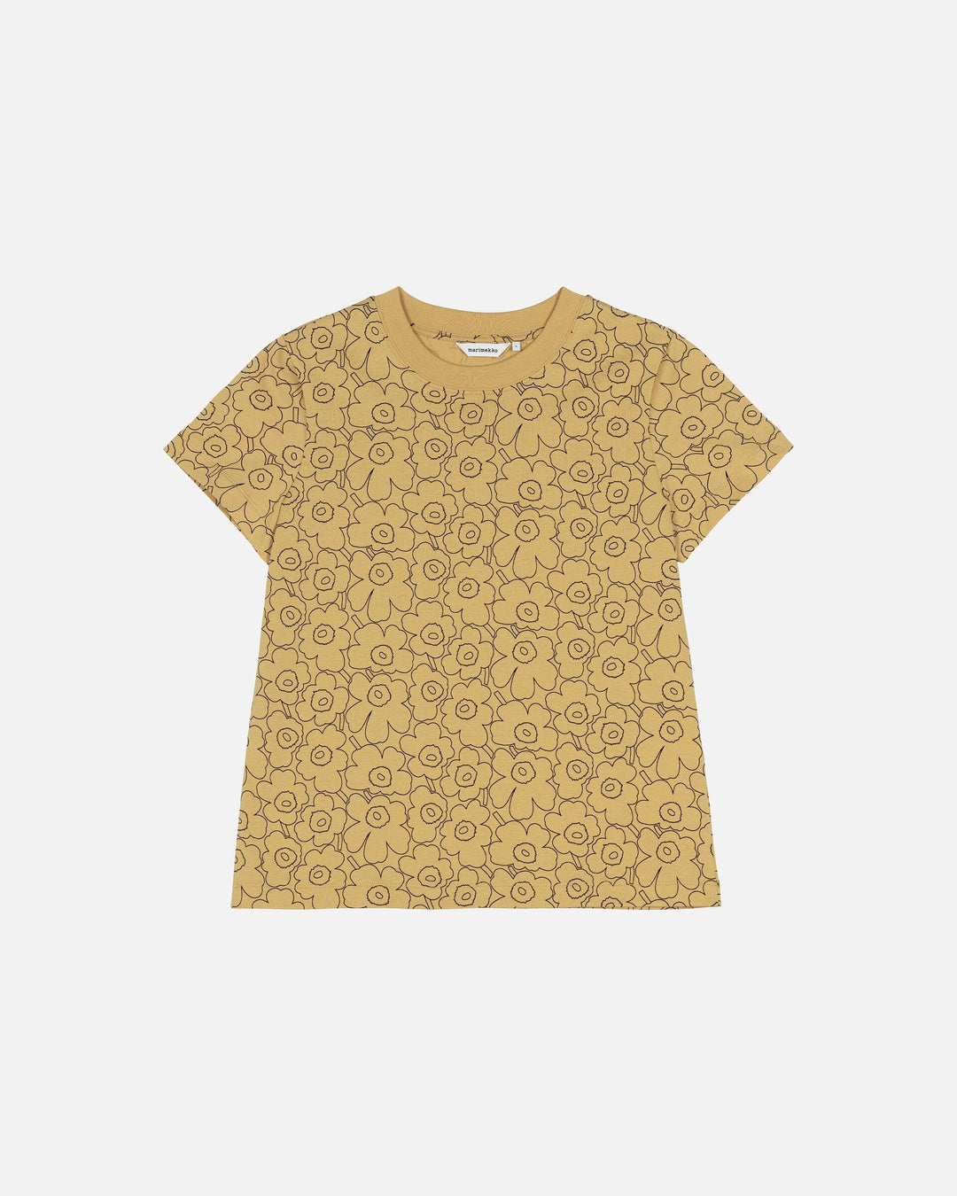 heleys piirto unikko t-shirt - mustard