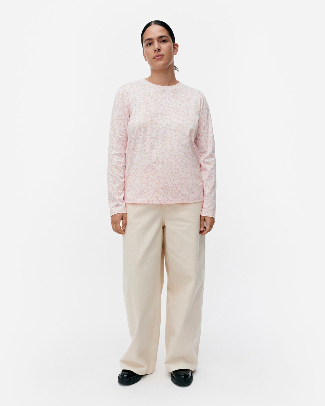 sekunti piirto unikko long-sleeve shirt - pink