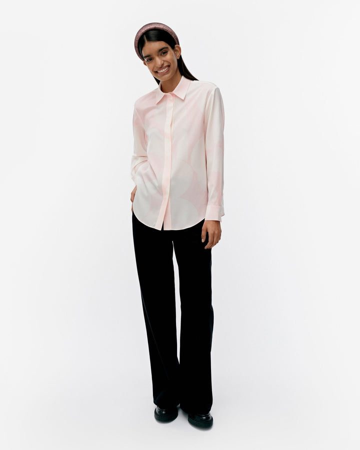 maija unikko silk blouse - light pink