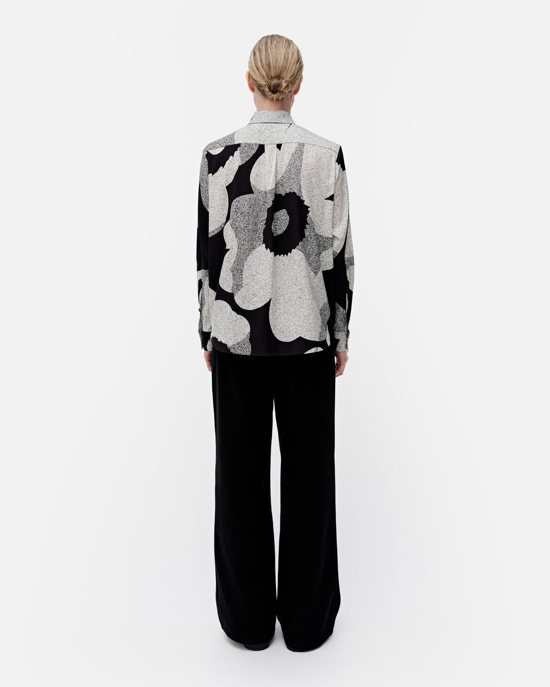 maija unikko silk blouse - black/grey