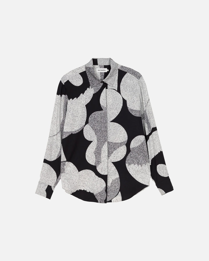 maija unikko silk blouse - black/grey