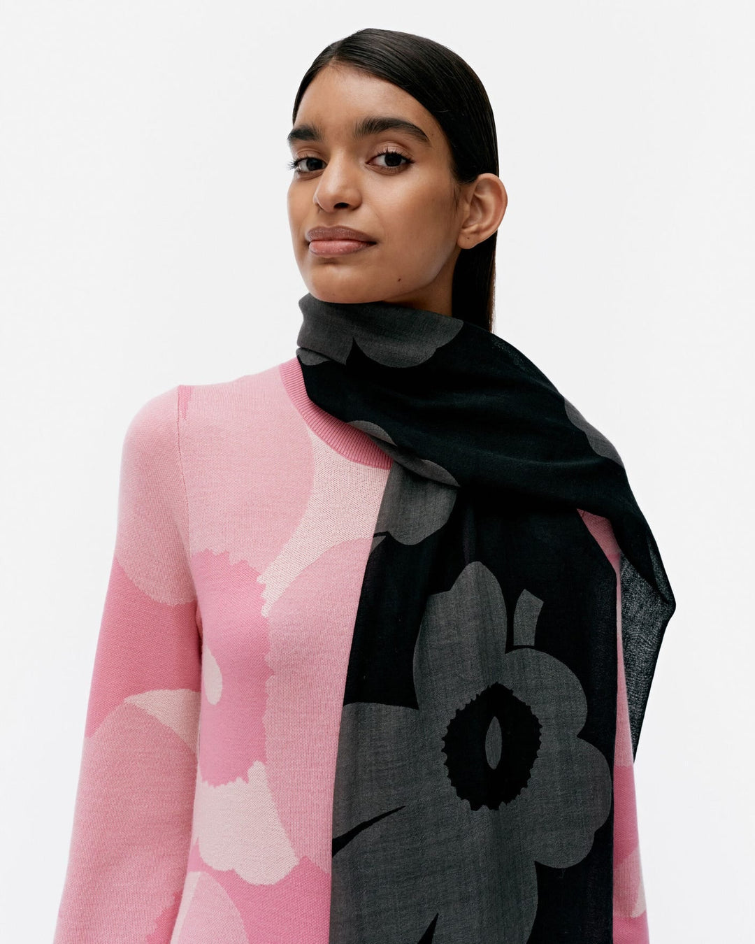 fiore unikko scarf - black